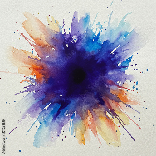Vibrant Watercolor Explosio...