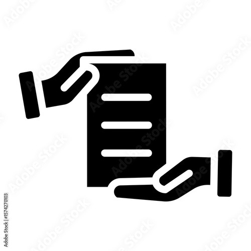 Project Handover Vector Glyph Icon Design