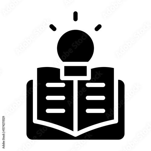 Knowledge Repository Vector Glyph Icon Design