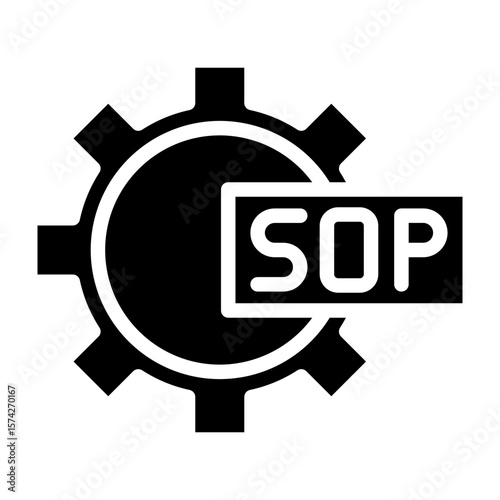 SOP Sharing Vector Glyph Icon Design