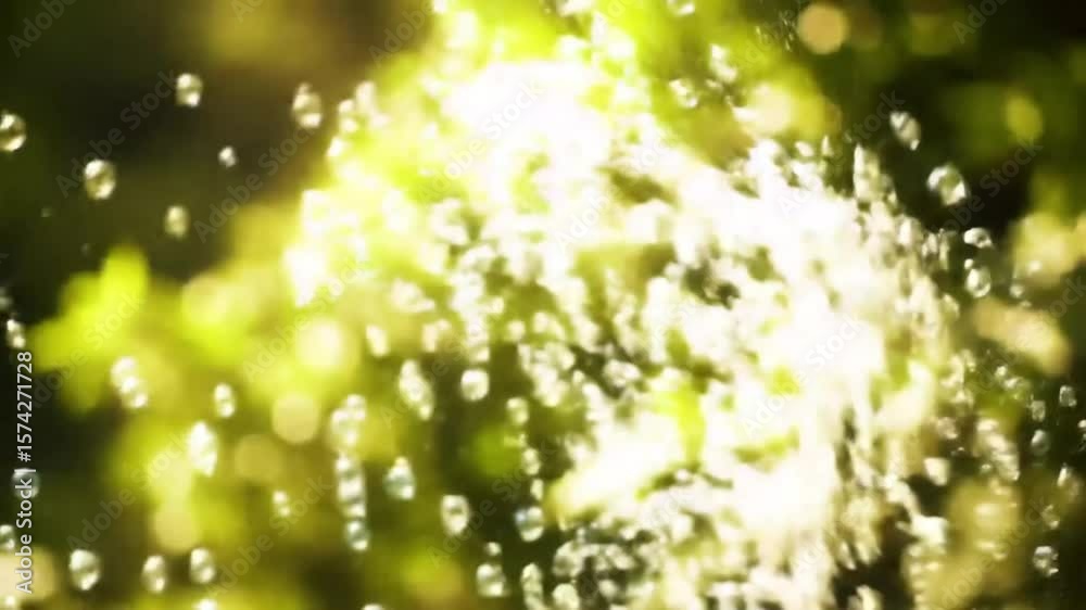 green bokeh abstract background
