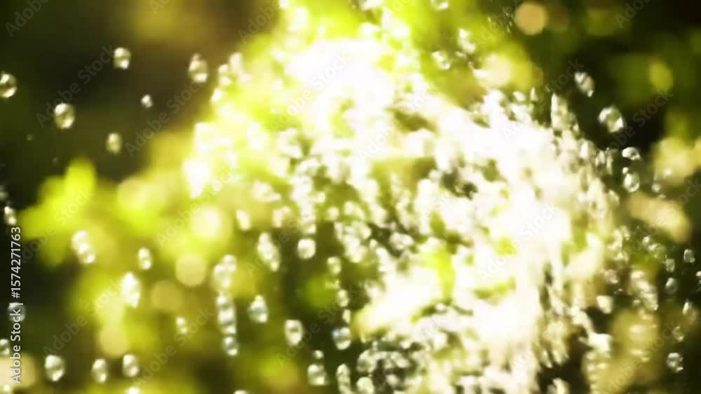 green bokeh abstract background