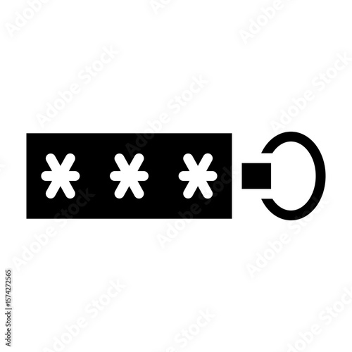 Security Token Vector Glyph Icon Design