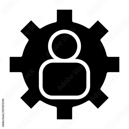 Admin Access Panel Vector Glyph Icon Design