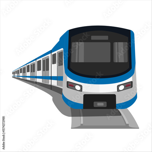 Ho Chi Minh Metro Train Vector Illustration