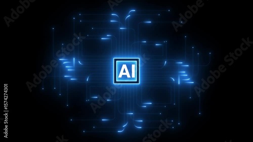 glowing neon light line, ai assistant, virtual assistant, ai agent concept, futuristic artificial intelligence assistant concept, abstract technology, infographic for ai, 4k