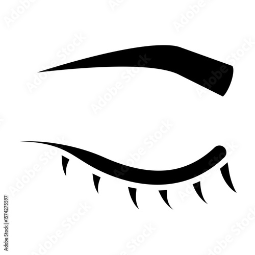 Eye Close Vector Filled Icon Design