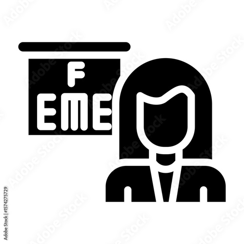 Optometrist Vector Filled Icon Design