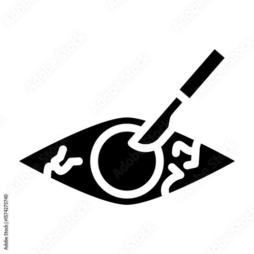 Cataract Vector Filled Icon Design