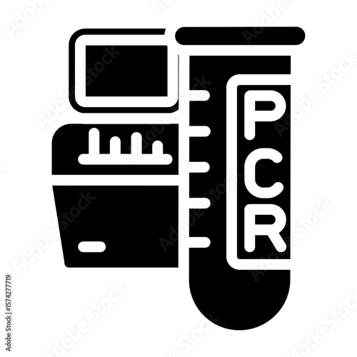 PCR Machine Vector Glyph Icon Design