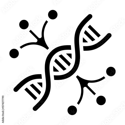 Genotype Vector Glyph Icon Design