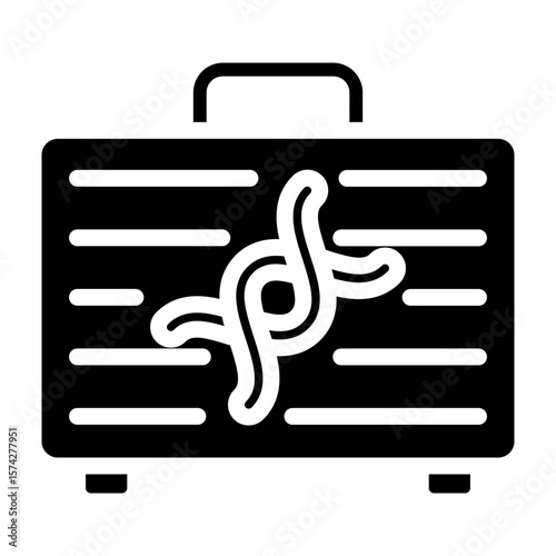 DNA Kit Packaging Vector Glyph Icon Design