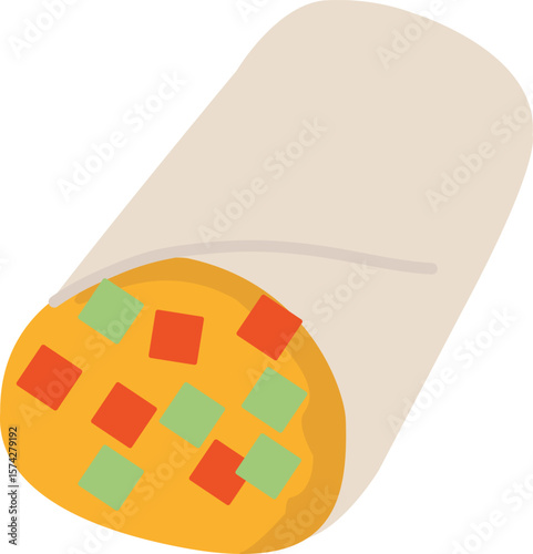Colorful Breakfast Burrito