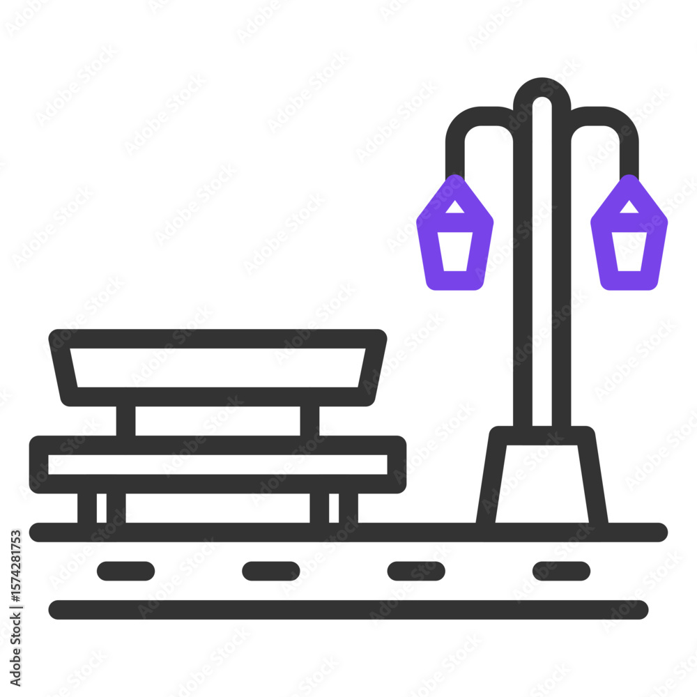 Obraz premium path bench