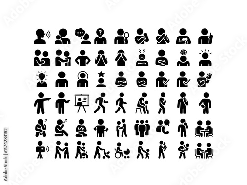 Extensive Human Pictogram Set for Diverse Interactions.