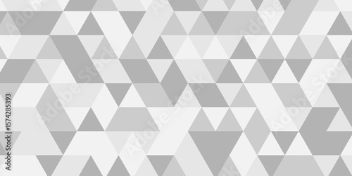Abstract geometric wall tile and metal cube background triangle wallpaper. Seamless geometric pattern low polygon backdrop background. Gray diamond overlap polygonal background.	