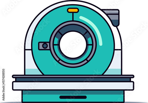 Medical CT Scanner Illustration for Diagnostic Imaging in Healthcare