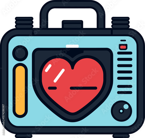 Defibrillator Icon: A Symbol of Life-Saving Medical Technology