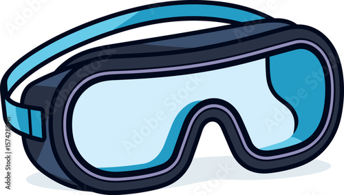 Stylish Blue Swimming Goggles for Water Sports and Protection