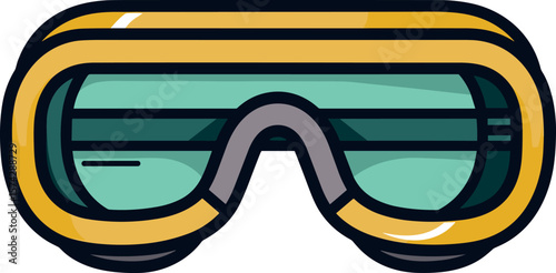 Stylish Swimming Goggles Icon for Sports and Water Activities