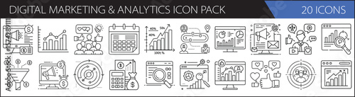 Digital Marketing & Analytics Icon Set