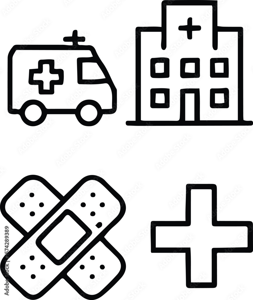 Obraz premium first aid icon