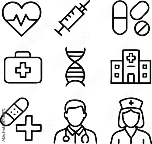 set of medical icons