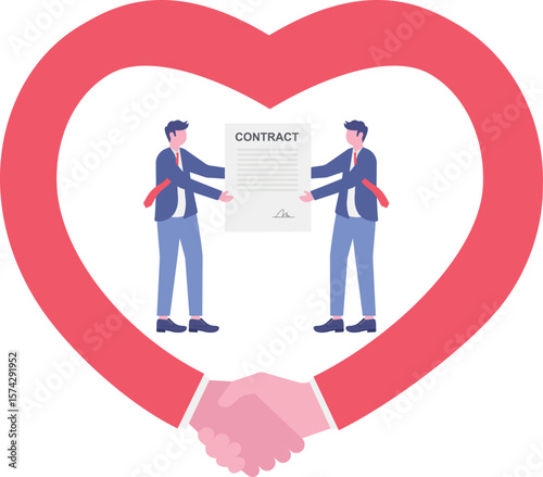Remote recruitment, job offer email for accepted candidate, online employment technology or electronic contract signing.
