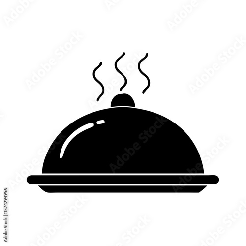 Food tray with steam indicating freshness and warmth Concept of food  