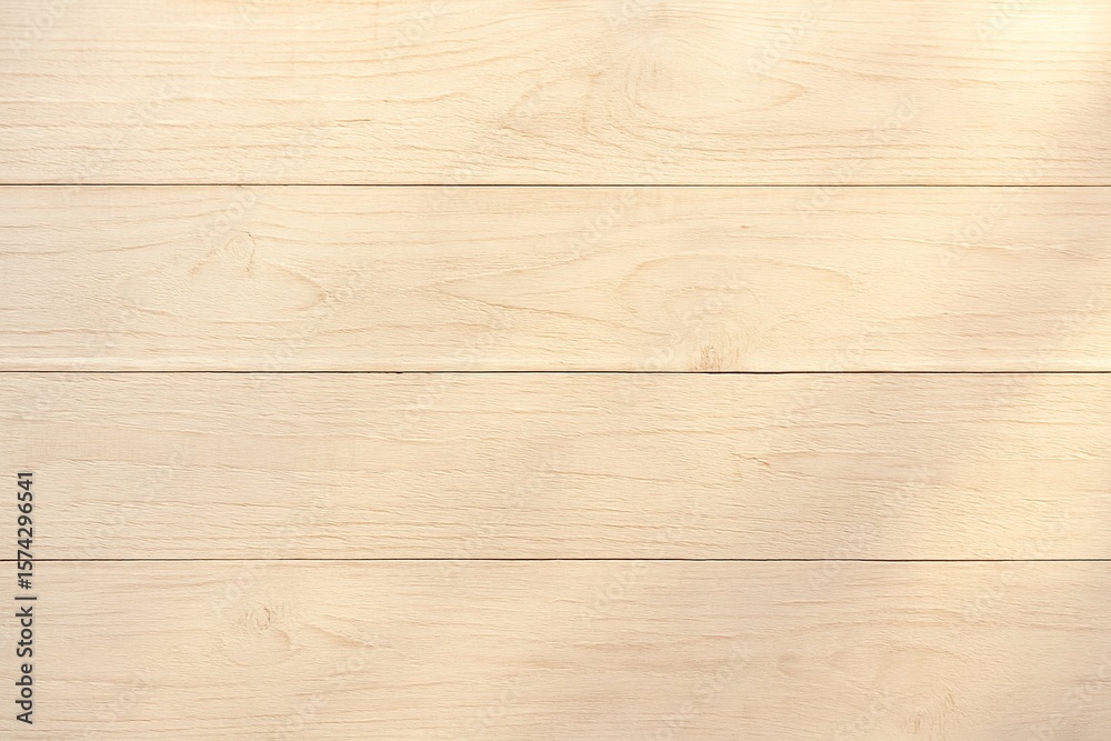 Fototapeta premium Light bleached wood texture with soft shadows and subtle grain patterns. Ideal for summer-themed backgrounds, minimalistic designs, or interior mockups.