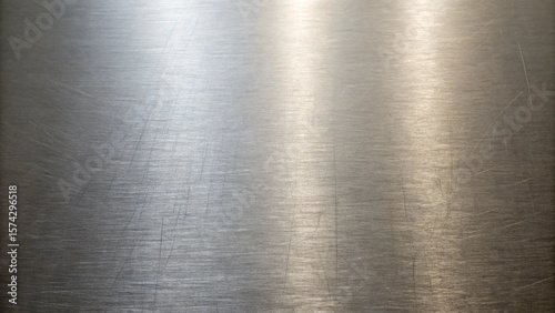 The shiny metal surface reflects light, creating a textured and industrial aesthetic