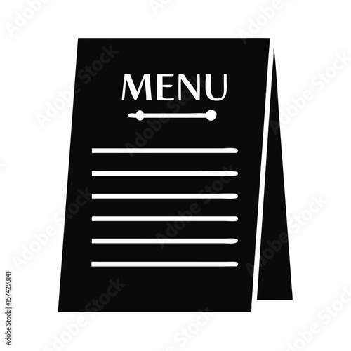 Black menu board displaying food items in minimalist design  
