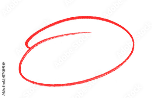 Hand-Drawn Circle round Highlights: Red Crayon, Marker, Pencil & Doodle Styles for Marking Text and More Isolated on Transparent Background