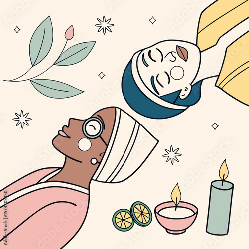 vector illustration of a spa treatment