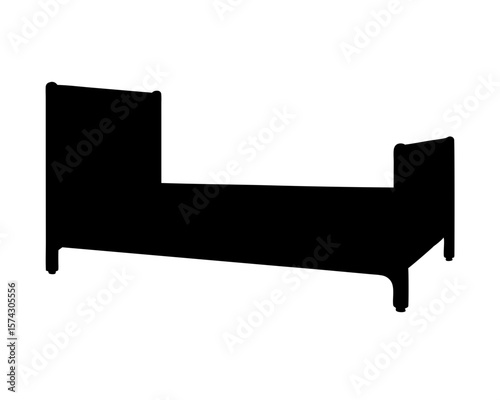 Striking Silhouette of a Modern Platform Bed with Minimalist Design Elements