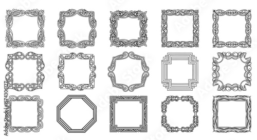 Frame Collection: A meticulously curated assembly of intricate frames. Embodying elegance. Perfectly suited for elevating any visual narrative or design aesthetic. 