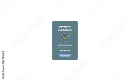 Digital online payment concept. successful payment notification. Features mobile banking. Concept of e-commerce. payment transfer. High resolution illustrator vector file without background