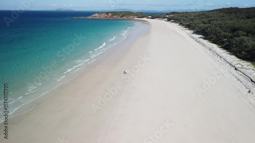 Wallpaper Mural Drone video of great keppel island long beach Torontodigital.ca
