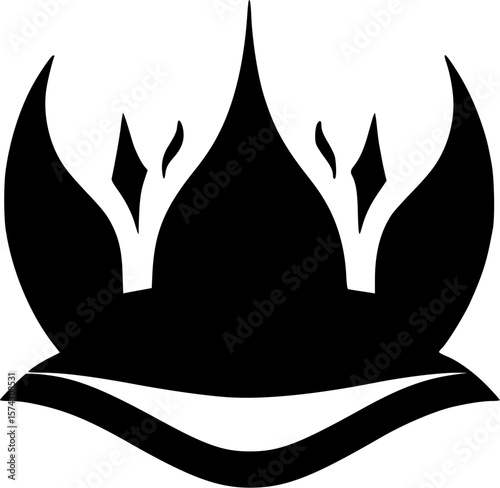 King | Black and White Vector illustration