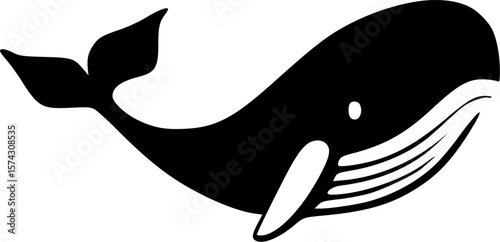 Whale - High Quality Vector Logo - Vector illustration ideal for T-shirt graphic