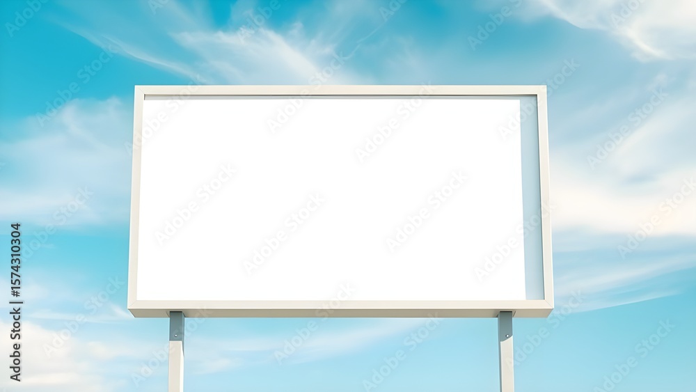 Fototapeta premium blank billboard on blue sky