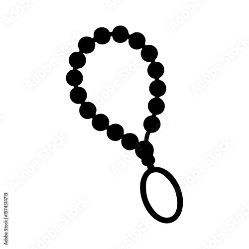 Meditation beads icon representing spiritual focus and mindful breathing during mantra practice