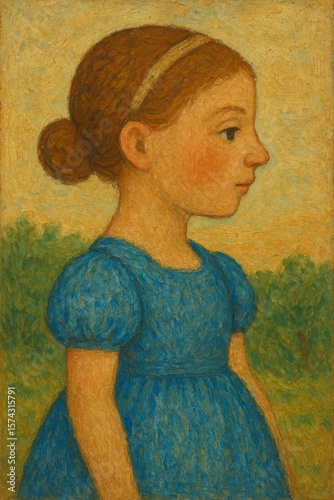 little girl with a doll