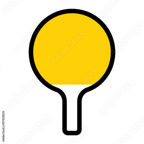 Yellow racket floats against white minimal graphic backdrop