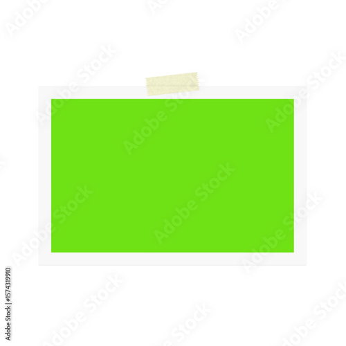 Taped Photo Frame with Green Screen – Editable Overlay for Video & Reels