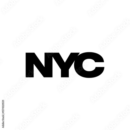 NYC word or New York City vector icon