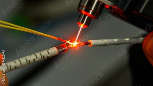 Precision laser welding of wires with sparks flying