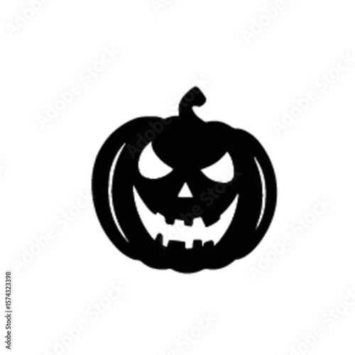 Set of halloween silhouettes black icon and character. Vector illustration. Isolated on white background