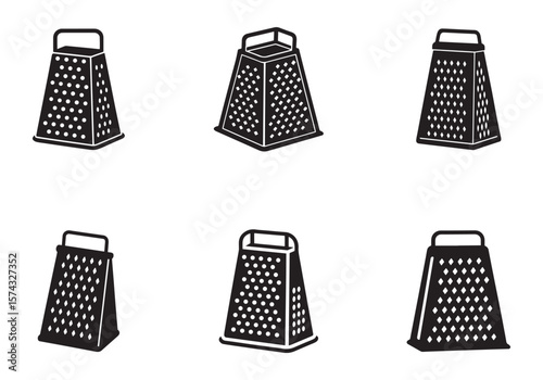 grater icon silhouette vector illustration