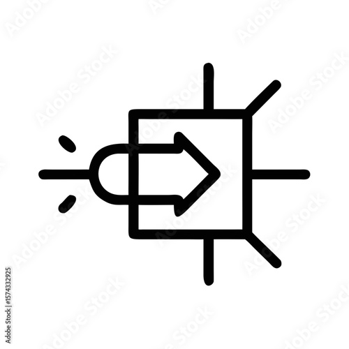 Sleek minimalist silhouette of a quantum bit q vector design with futuristic appeal